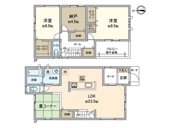 春日井市中央台5丁目 2号棟 間取図(平面図) 春日井市中央台5丁目 2号棟 間取図(平面図)