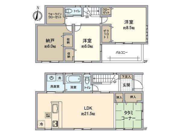 春日井市朝宮町1丁目 間取図(平面図) 春日井市朝宮町1丁目 間取図(平面図)