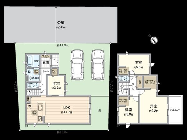 春日井市神屋町 間取図(平面図) 春日井市神屋町 間取図(平面図)