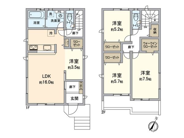 春日井市高蔵寺町7丁目 間取図(平面図) 春日井市高蔵寺町7丁目 間取図(平面図)