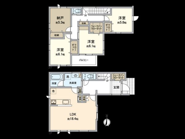 春日井市坂下町5丁目 間取図(平面図) 春日井市坂下町5丁目 間取図(平面図)
