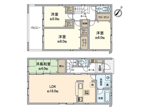 春日井市石尾台4丁目 2号棟 間取図(平面図) 春日井市石尾台4丁目 2号棟 間取図(平面図)