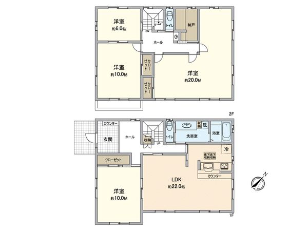 春日井市西山町字西山 間取図(平面図) 春日井市西山町字西山 間取図(平面図)