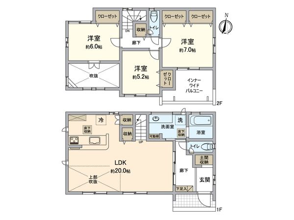 春日井市中央台7丁目 2号棟 間取図(平面図) 春日井市中央台7丁目 2号棟 間取図(平面図)