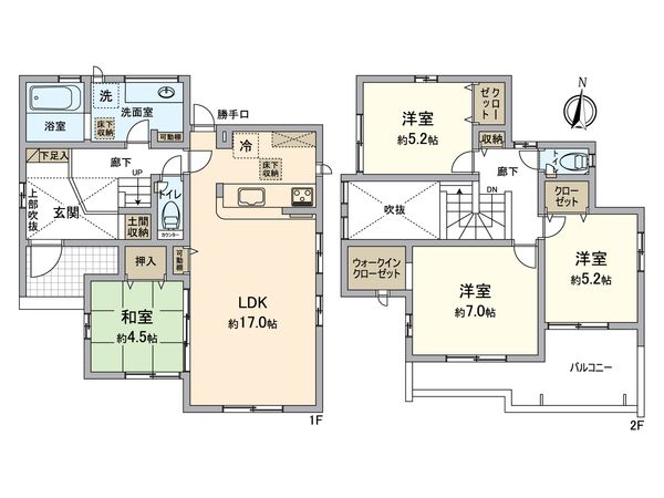 春日井市中央台7丁目 1号棟 間取図(平面図) 春日井市中央台7丁目 1号棟 間取図(平面図)
