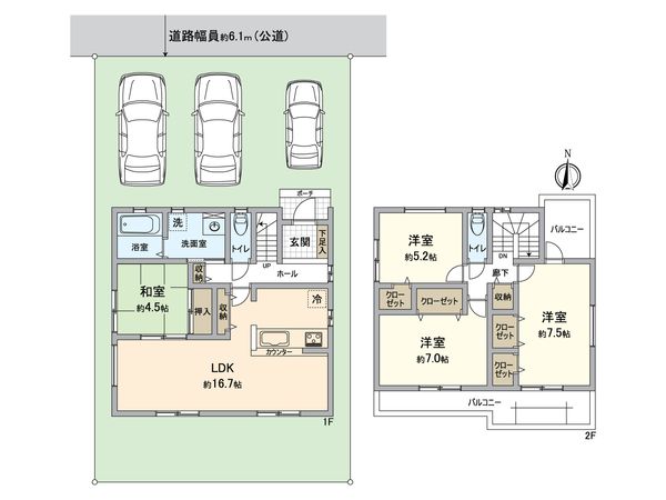 小牧市大字久保一色 間取図(平面図) 小牧市大字久保一色 間取図(平面図)