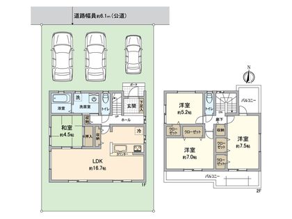小牧市大字久保一色 間取図(平面図)