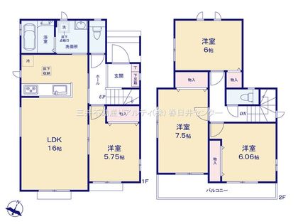 小牧市大字池之内 C号棟 間取図(平面図)