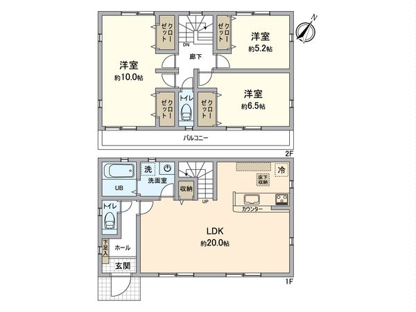 春日井市六軒屋町6丁目 間取図(平面図) 春日井市六軒屋町6丁目 間取図(平面図)