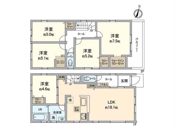 春日井市西高山町3丁目 3号棟 間取図(平面図) 春日井市西高山町3丁目 3号棟 間取図(平面図)