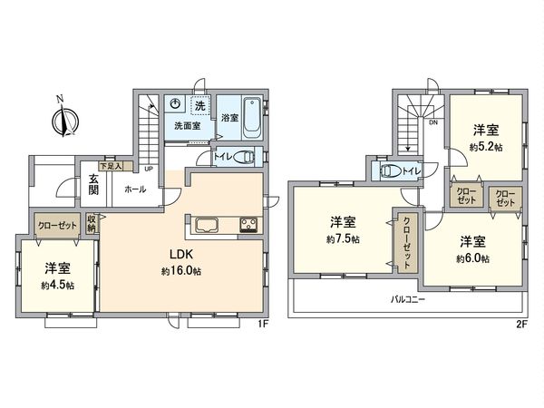春日井市上田楽町D号棟 間取図(平面図) 春日井市上田楽町D号棟 間取図(平面図)