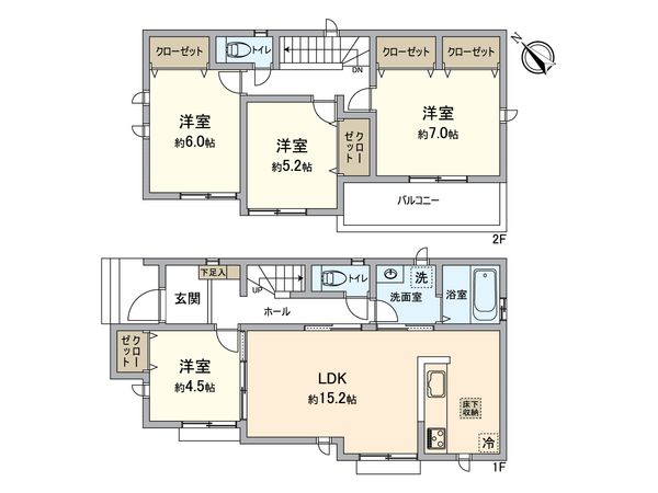 春日井市知多町4丁目 間取図(平面図) 春日井市知多町4丁目 間取図(平面図)