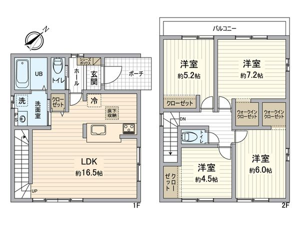 春日井市牛山町 間取図(平面図) 春日井市牛山町 間取図(平面図)