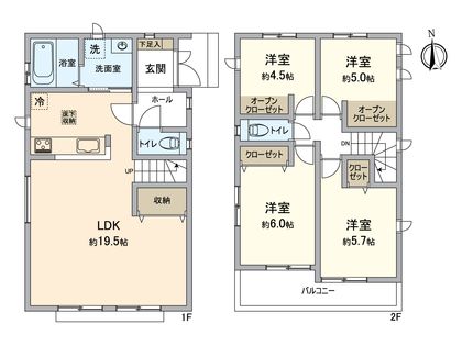 春日井市妙慶町2丁目 2号棟 間取図(平面図)