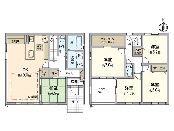 小牧市大字下末 間取図(平面図) 小牧市大字下末 間取図(平面図)