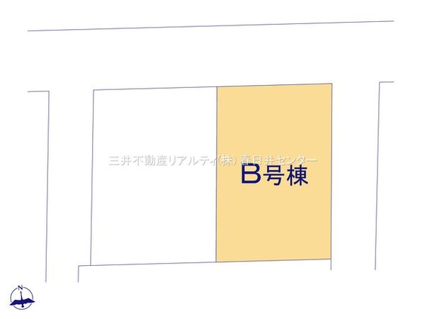 小牧市大字三ツ渕 B号棟 区画図 小牧市大字三ツ渕 B号棟 区画図