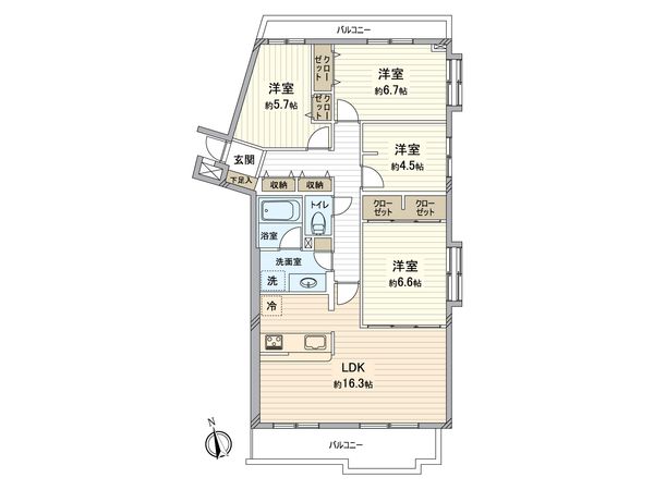 高蔵寺プリンスハイツ 間取図(平面図)