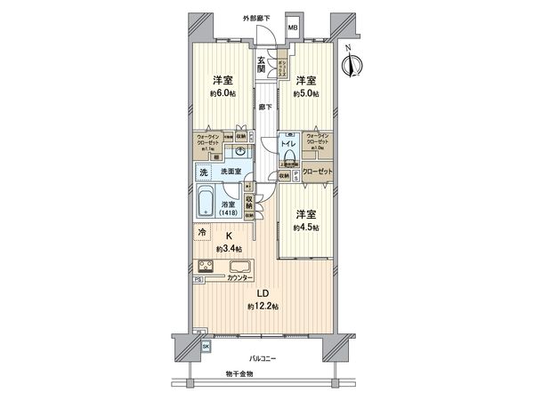 デュオヒルズ小牧 間取図(平面図)