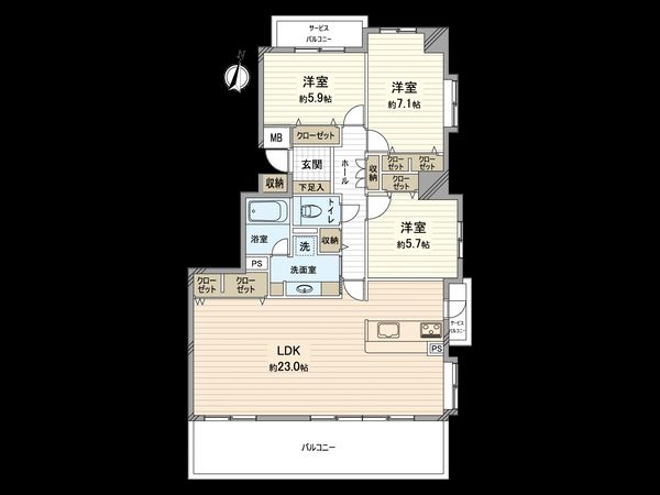 プリンスハイツ勝川駅前通 間取図(平面図)