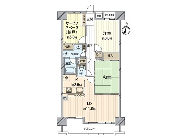 藤和シティコープ勝川 間取図(平面図)