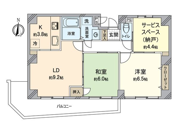 ロイヤルレインボー小木 間取図(平面図)