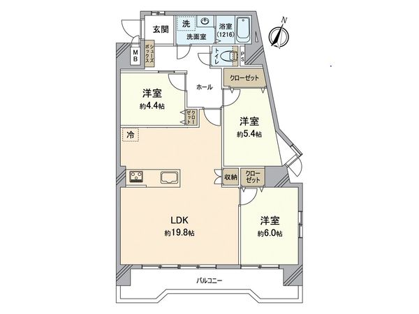 シャトー南八事 間取図(平面図)