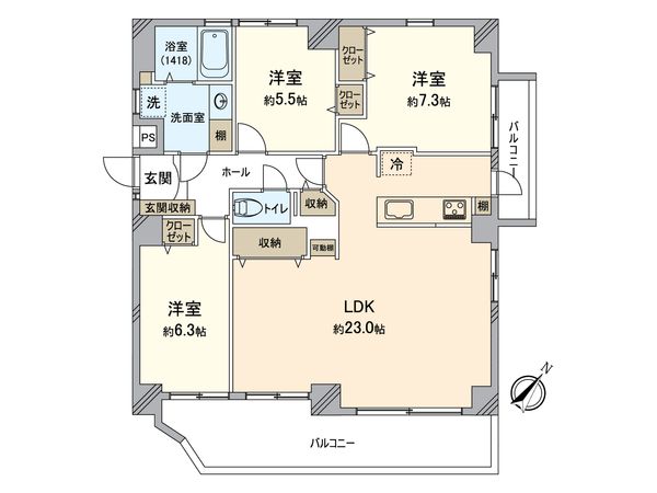 ファーストコレクション神領 間取図(平面図)