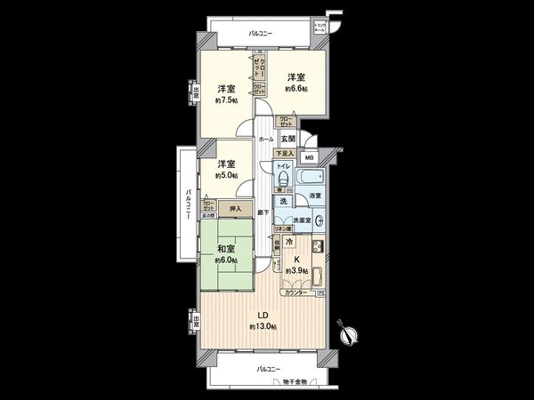 ランディア桃花台 2番館 間取図(平面図) ランディア桃花台 2番館 間取図(平面図)