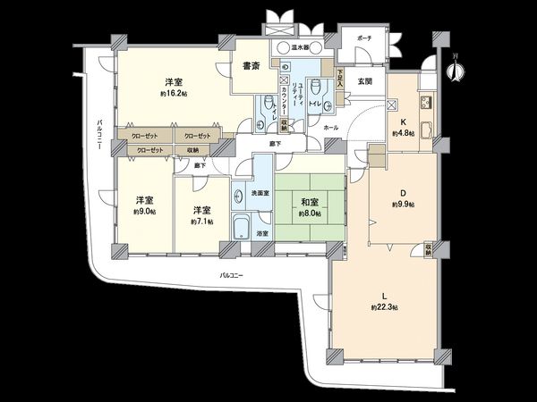 スカイステージ33 間取図(平面図)