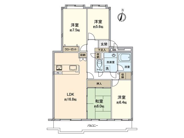 プリンスハイツ勝川 間取図(平面図) プリンスハイツ勝川 間取図(平面図)