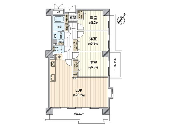 コープ野村春日井 間取図(平面図) コープ野村春日井 間取図(平面図)