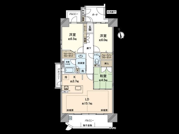 モアグレース小牧ミッドテラス 間取図(平面図) モアグレース小牧ミッドテラス 間取図(平面図)
