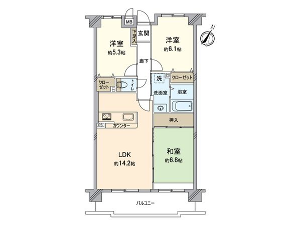 シャトレ愛松春日井 間取図(平面図) シャトレ愛松春日井 間取図(平面図)