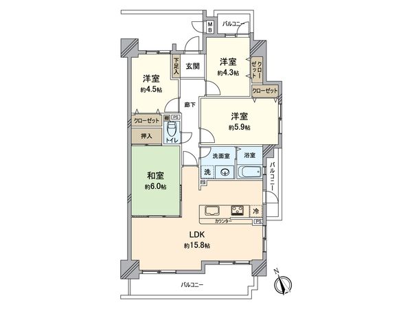 シーアイマンション高蔵寺 間取図(平面図) シーアイマンション高蔵寺 間取図(平面図)