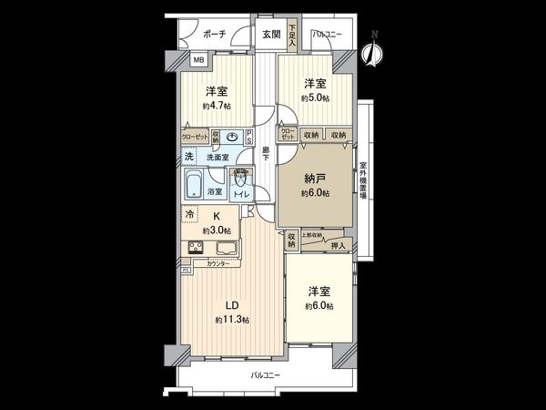 藤和シティコープ勝川 間取図(平面図) 藤和シティコープ勝川 間取図(平面図)