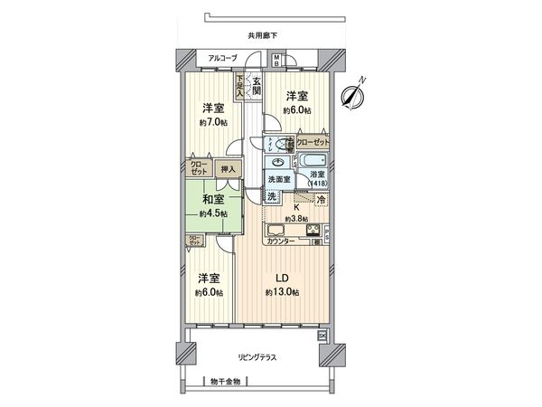ロフティ勝川ウイングガーデン 間取図(平面図) ロフティ勝川ウイングガーデン 間取図(平面図)