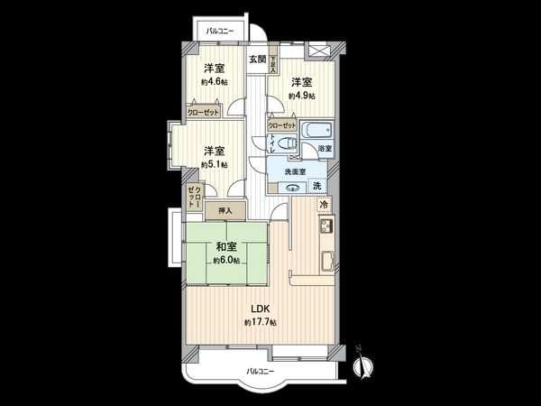 アメニティ春日井 間取図(平面図) アメニティ春日井 間取図(平面図)