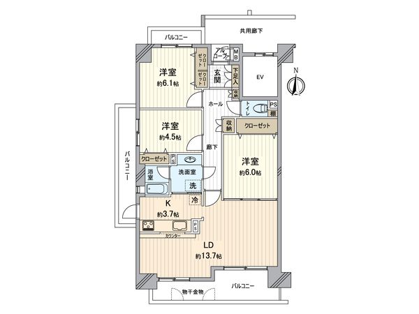 勝川パーク・ホームズ 間取図(平面図) 勝川パーク・ホームズ 間取図(平面図)