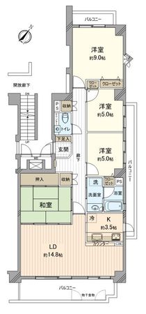 コープ野村春日井南 間取図(平面図) コープ野村春日井南 間取図(平面図)