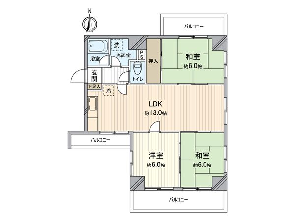 パレス鳥居松 間取図(平面図)