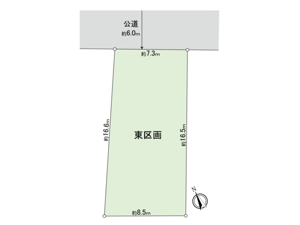 瀬戸市萩山台1丁目 東区画 地形図