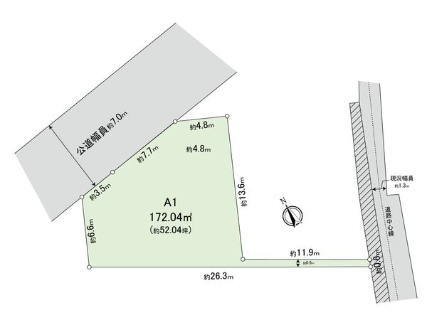 豊田市和会町中屋敷 A区画 区画図 豊田市和会町中屋敷 A区画 区画図