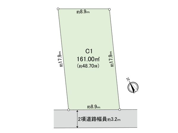 豊田市和会町中屋敷 C区画 区画図