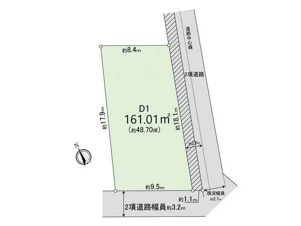 豊田市和会町中屋敷 D区画 区画図 豊田市和会町中屋敷 D区画 区画図