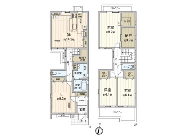豊田市田中町4丁目 間取図(平面図) 豊田市田中町4丁目 間取図(平面図)
