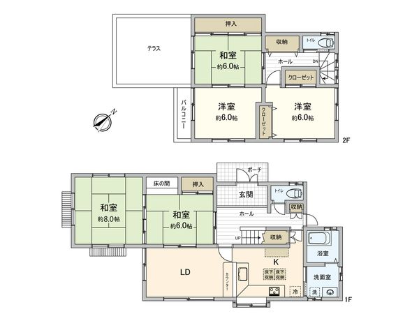 豊田市鴛鴨町上高根 間取図(平面図) 豊田市鴛鴨町上高根 間取図(平面図)