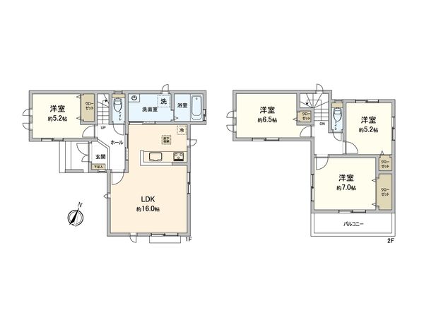 豊田市平戸橋町平戸 1号棟 間取図(平面図)