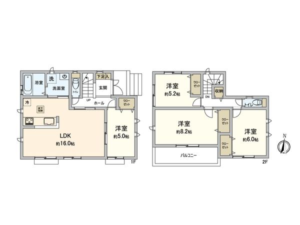 豊田市上原町殿上 1号棟 間取図(平面図)
