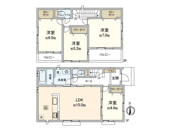 豊田市明和町2丁目 B号棟 間取図(平面図)