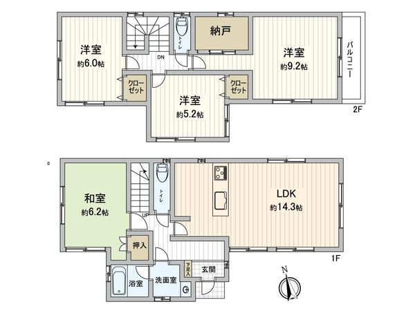 豊田市志賀町神上り 間取図(平面図) 間取図(平面図)